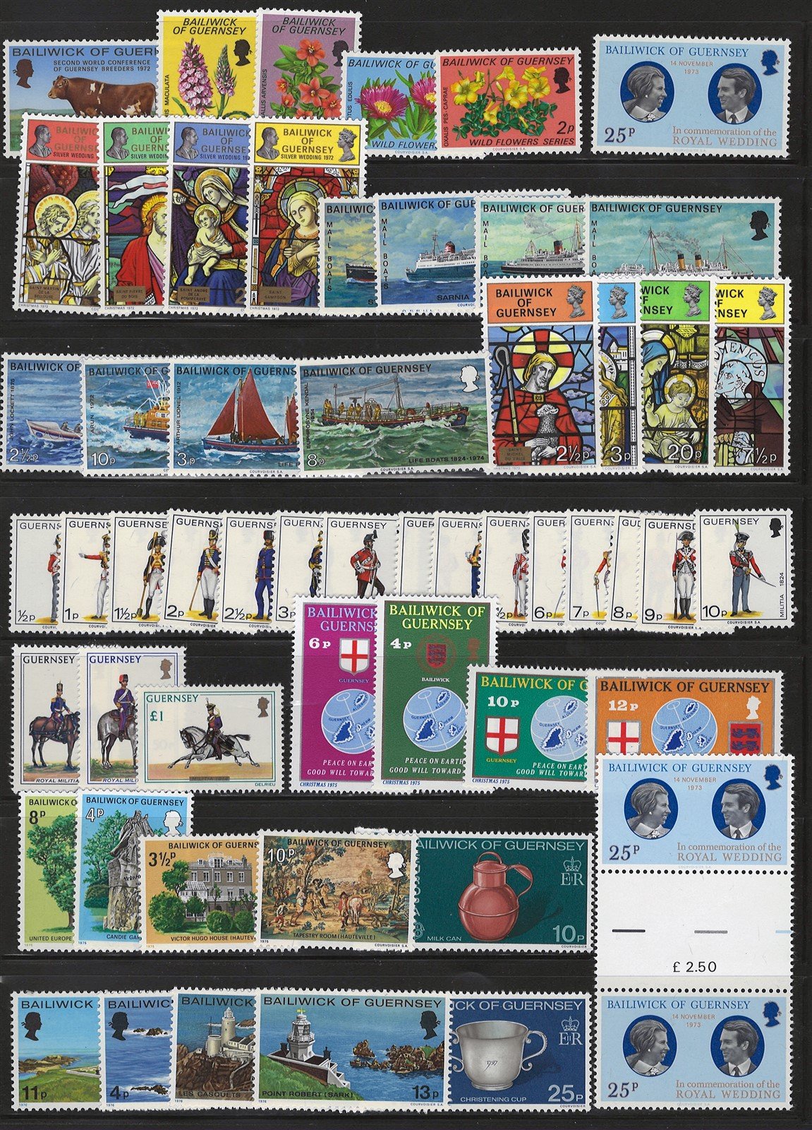 Guernsey MNH Collection of 486 Stamps Most in Complete Sets ZAYIX 0525L0002