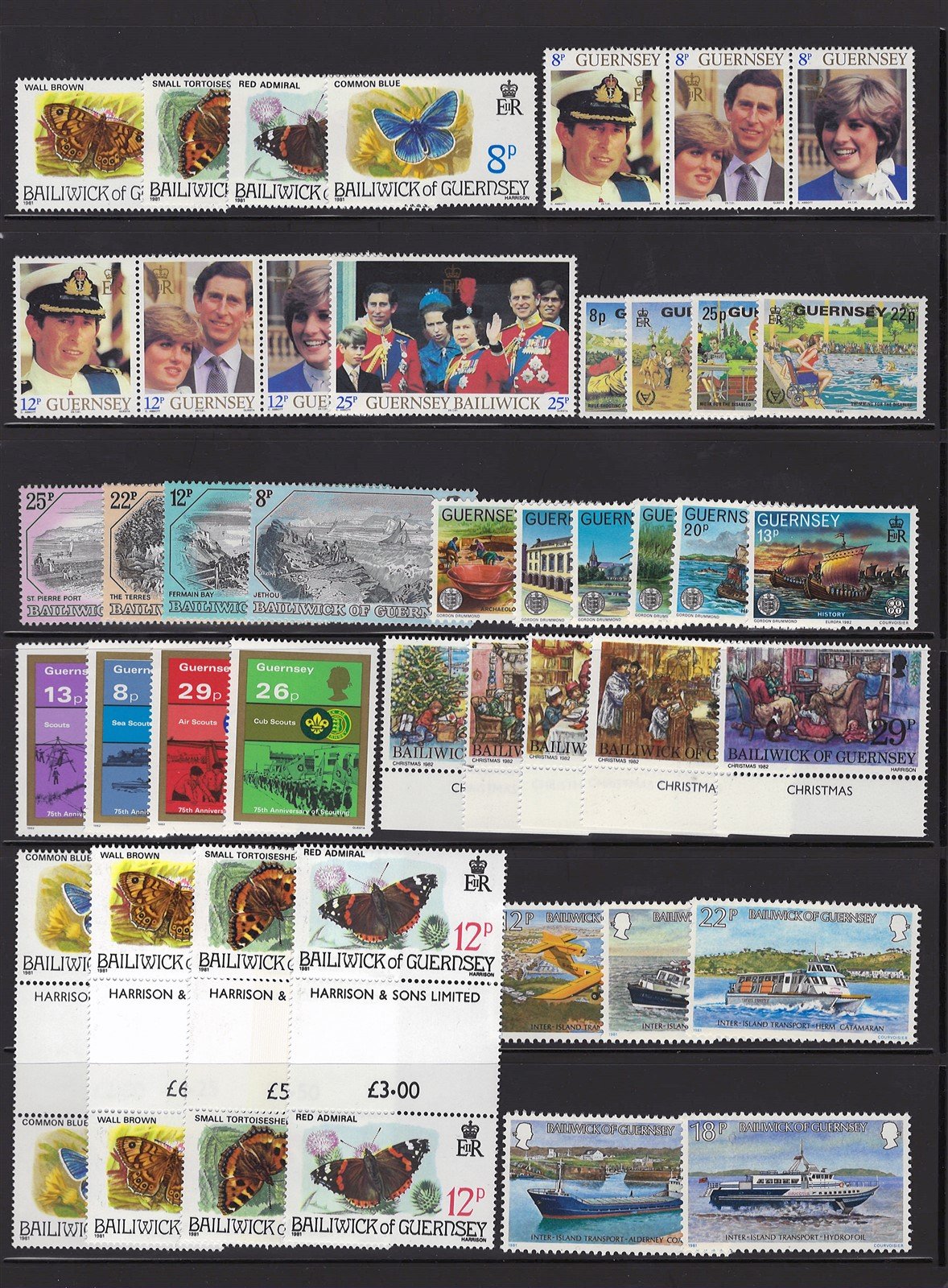 Guernsey MNH Collection of 486 Stamps Most in Complete Sets ZAYIX 0525L0002