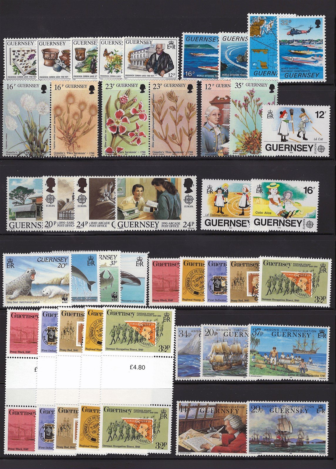 Guernsey MNH Collection of 486 Stamps Most in Complete Sets ZAYIX 0525L0002