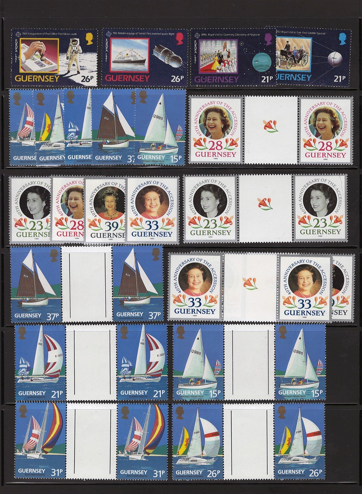 Guernsey MNH Collection of 486 Stamps Most in Complete Sets ZAYIX 0525L0002