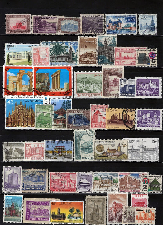 Architecture World Stamp Collection Mint & Used ZAYIX 0425S0299