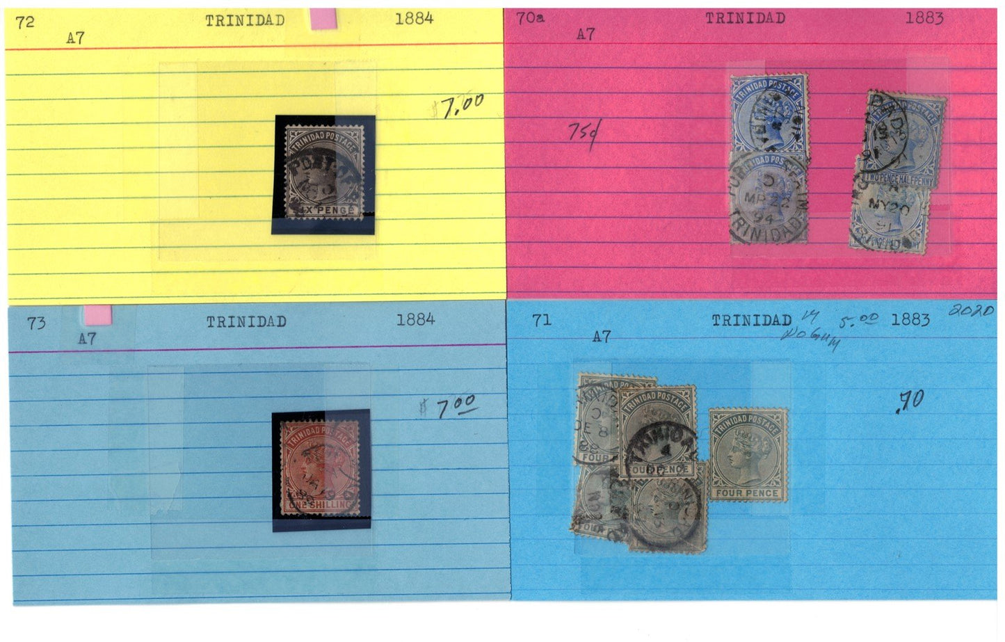 Trinidad Classic Era Mint & Used Stamp Collection on 46 Cards ZAYIX 0525MAR008