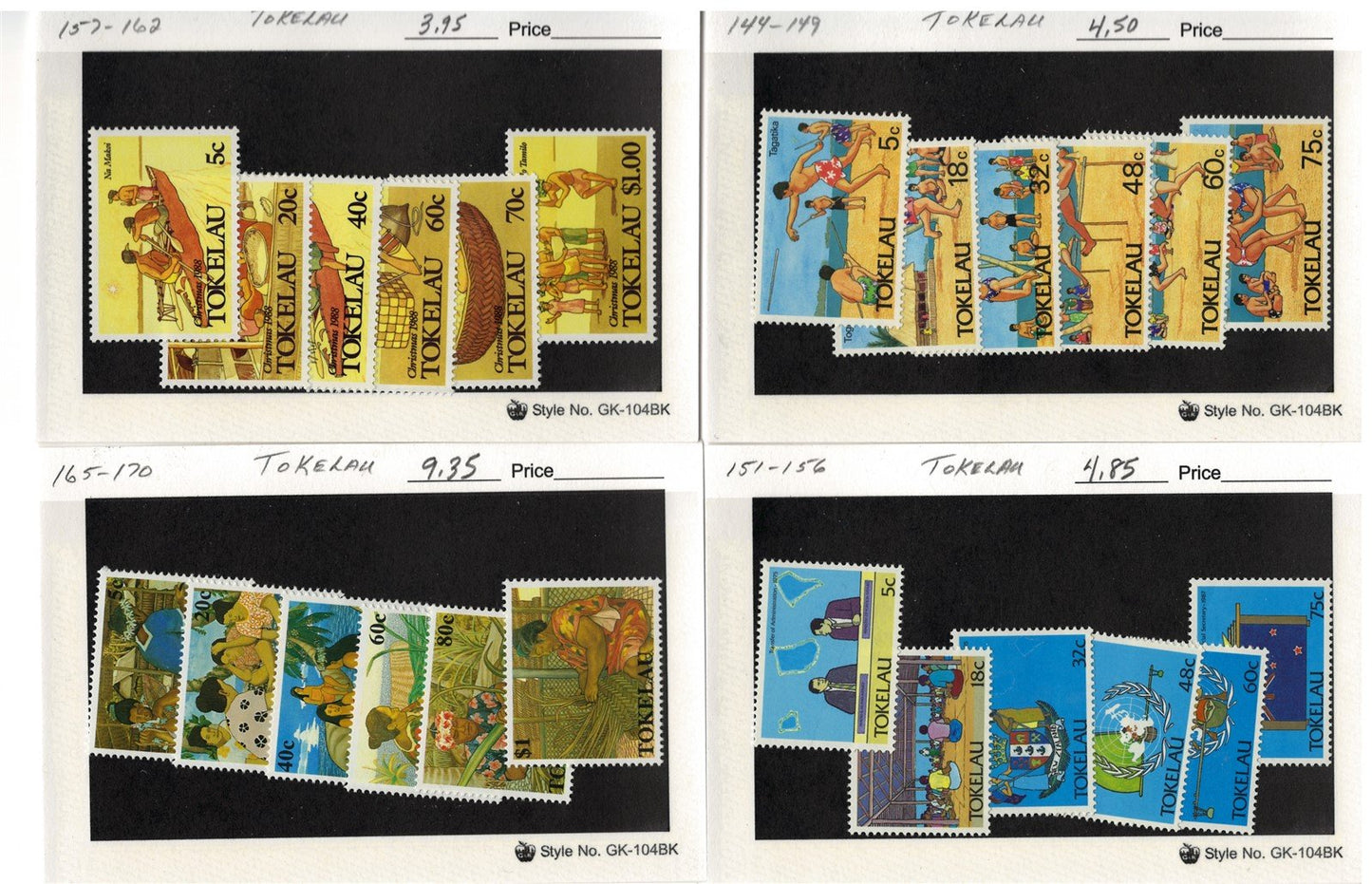 Tokelau Mint & Used Stamp Collection on 40 Cards ZAYIX 0525MAR012