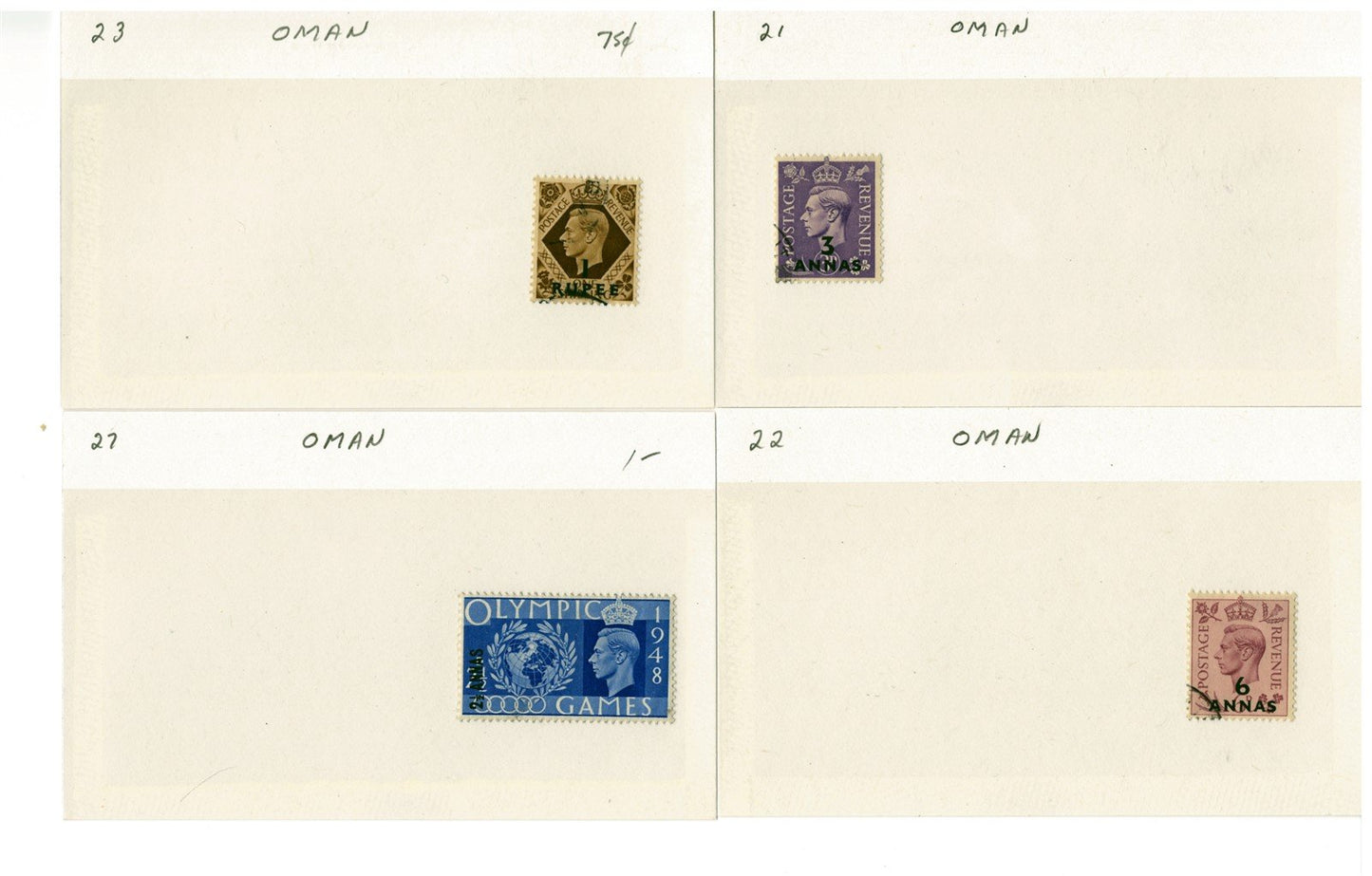 Oman mint/used Stamp Collection, 42 Cards ZAYIX 0525MAR015