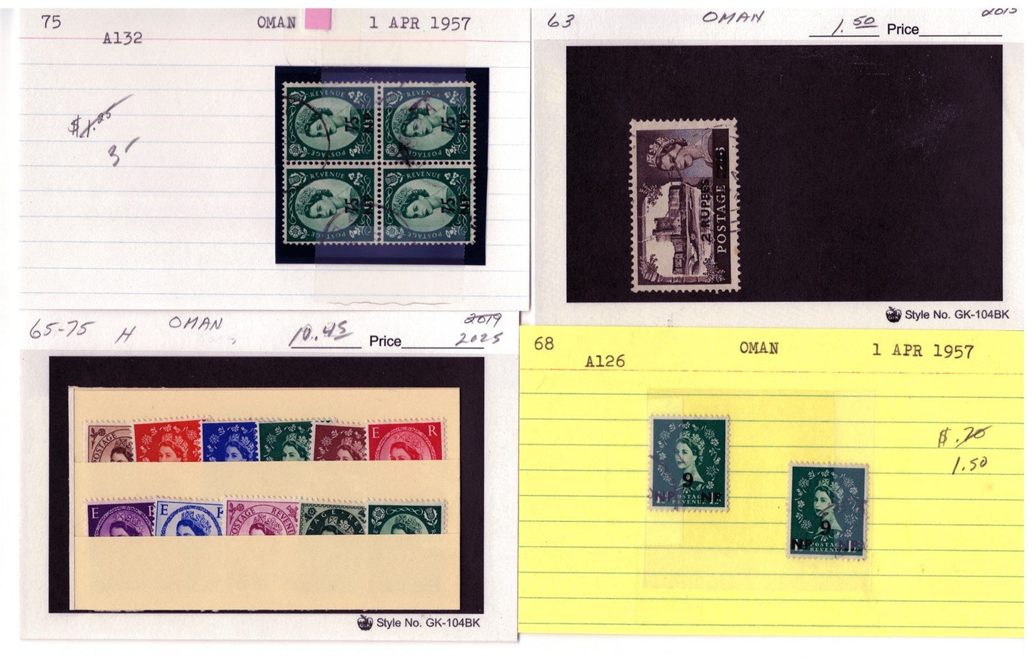 Oman mint/used Stamp Collection, 42 Cards ZAYIX 0525MAR015