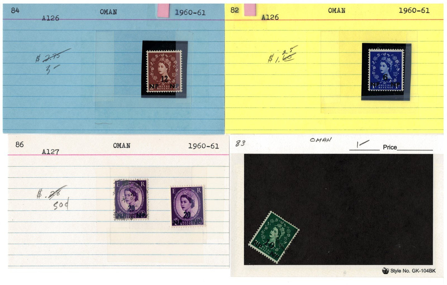 Oman mint/used Stamp Collection, 42 Cards ZAYIX 0525MAR015