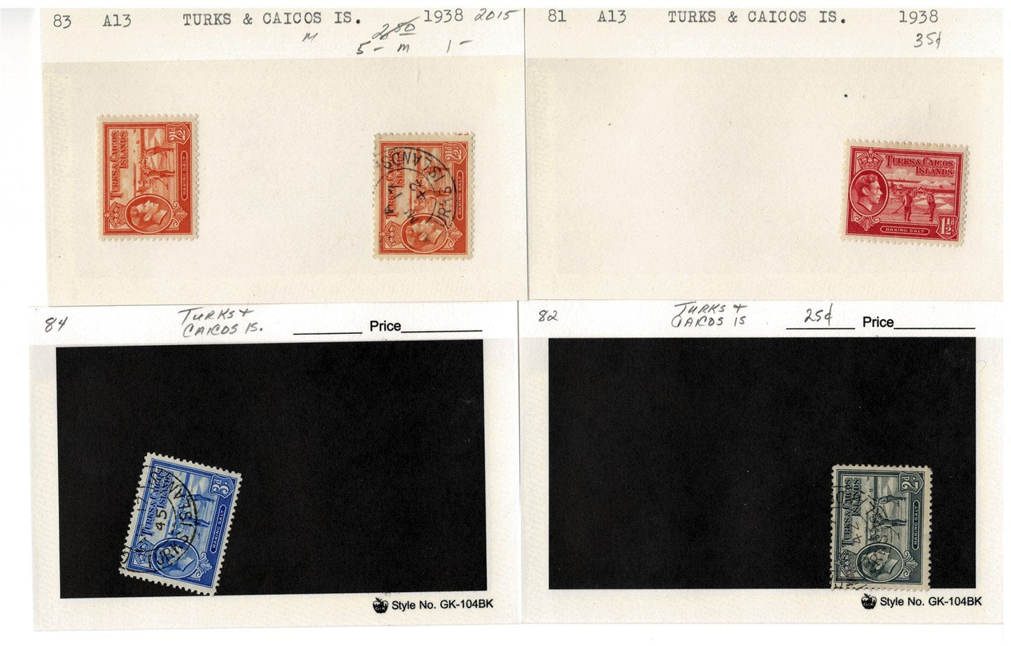 Turks & Caicos Islands mint/used Stamp Collection on 165 Cards ZAYIX 0525MAR017