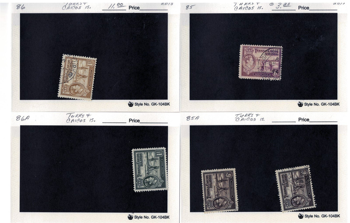 Turks & Caicos Islands mint/used Stamp Collection on 165 Cards ZAYIX 0525MAR017