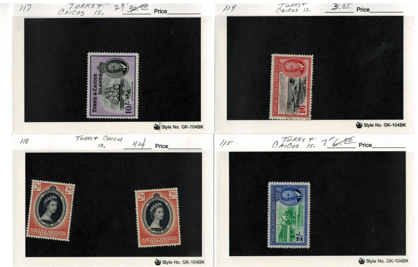 Turks & Caicos Islands mint/used Stamp Collection on 165 Cards ZAYIX 0525MAR017