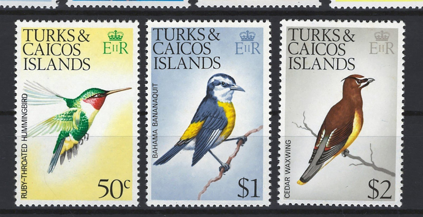 Turks & Caicos 265-279 MNH VF Birds definitives ZAYIX STAMP 0525S0034