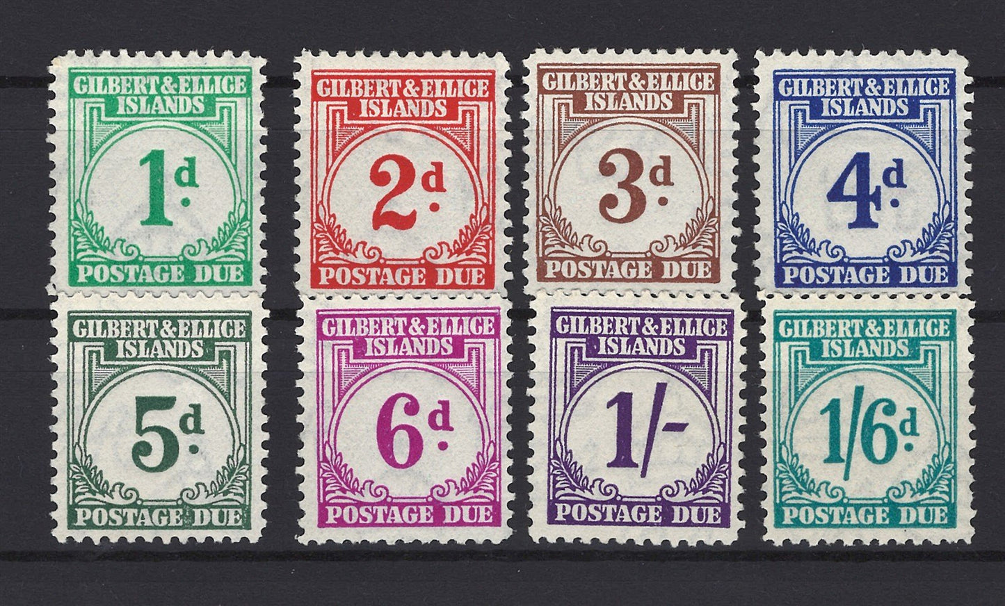 Gilbert & Ellice Islands J1-J8 MLH Postage Dues ZAYIX STAMP 0525S0057