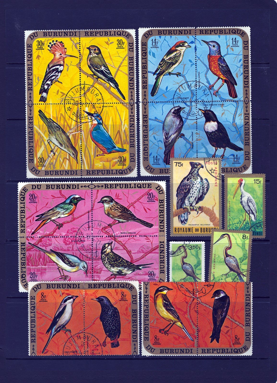 Burundi Attractive Used Stamp Collection on 13 Stock Sheets ZAYIX 0525L0016