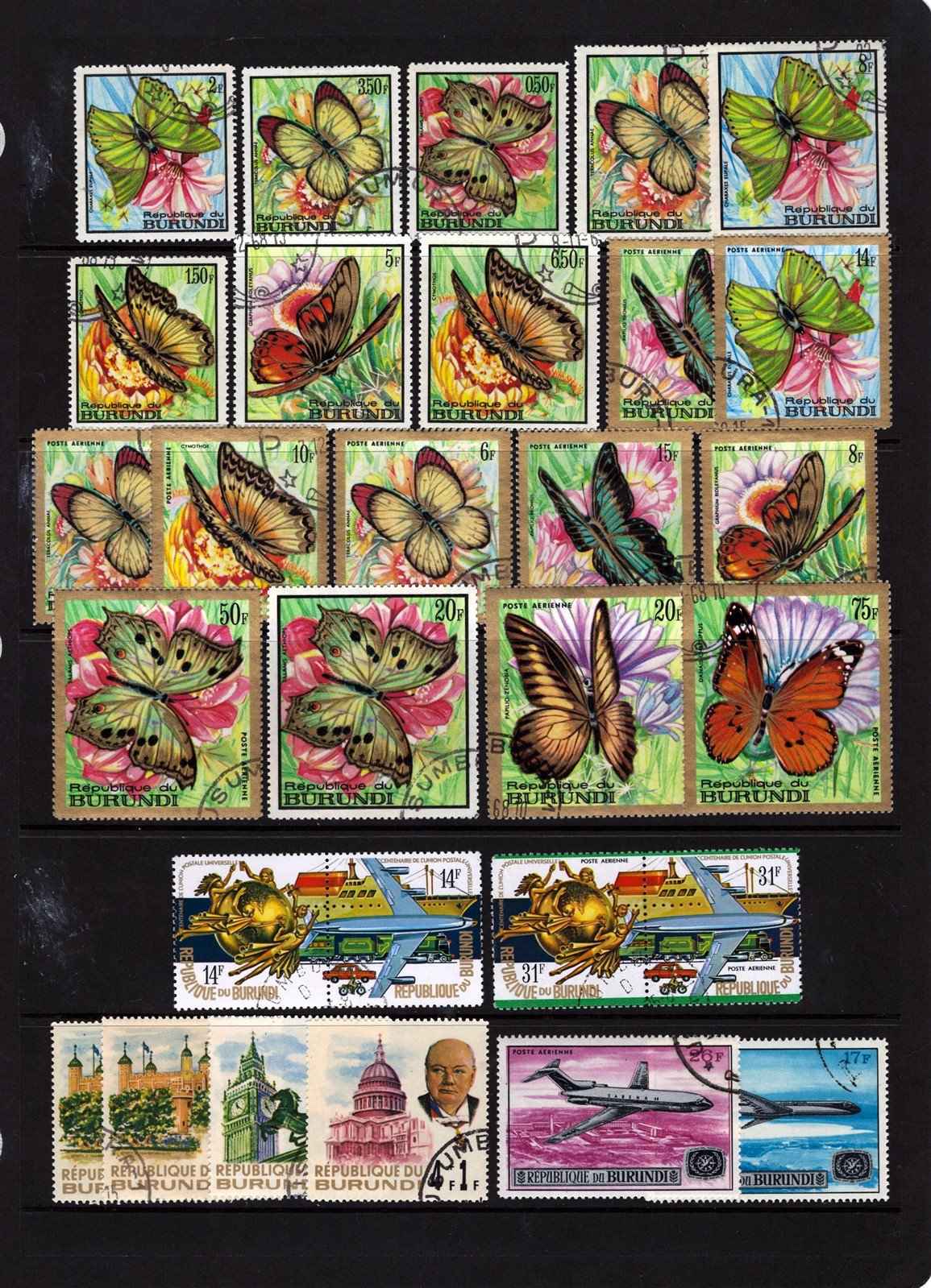 Burundi Attractive Used Stamp Collection on 13 Stock Sheets ZAYIX 0525L0016