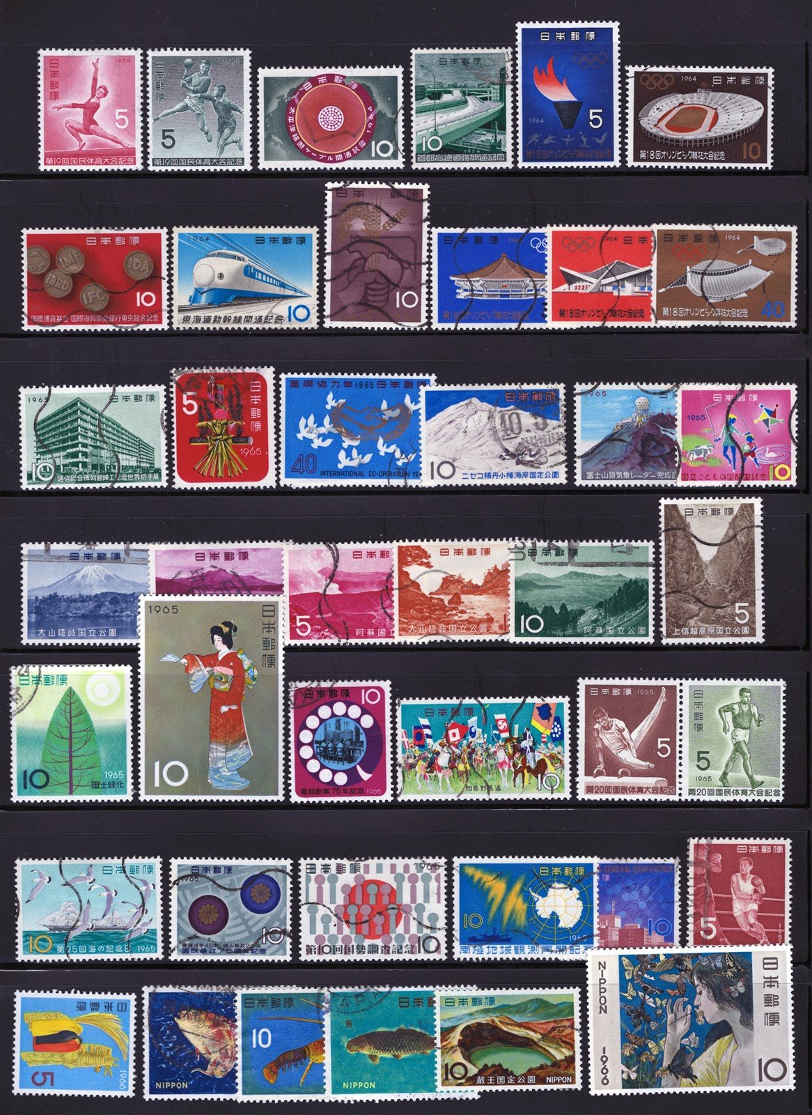 Japan Vintage Stamp Collection Mint & Used 185 Stamps ZAYIX 0525L0018