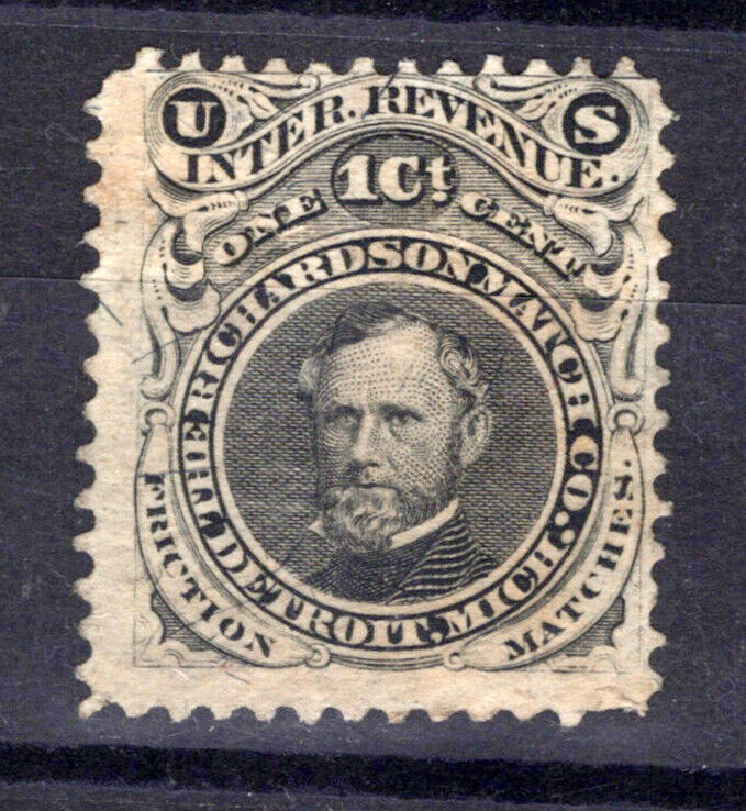 US Revenue Match Stamps RO158b F sound, Richardson Match Co. ZAYIX 0924MAR139