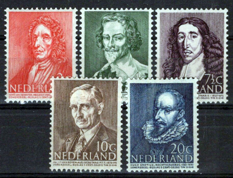 Netherlands B175-B179 MNH Semi-Postal Historical Figures Zayix Stamps 0225S0254M