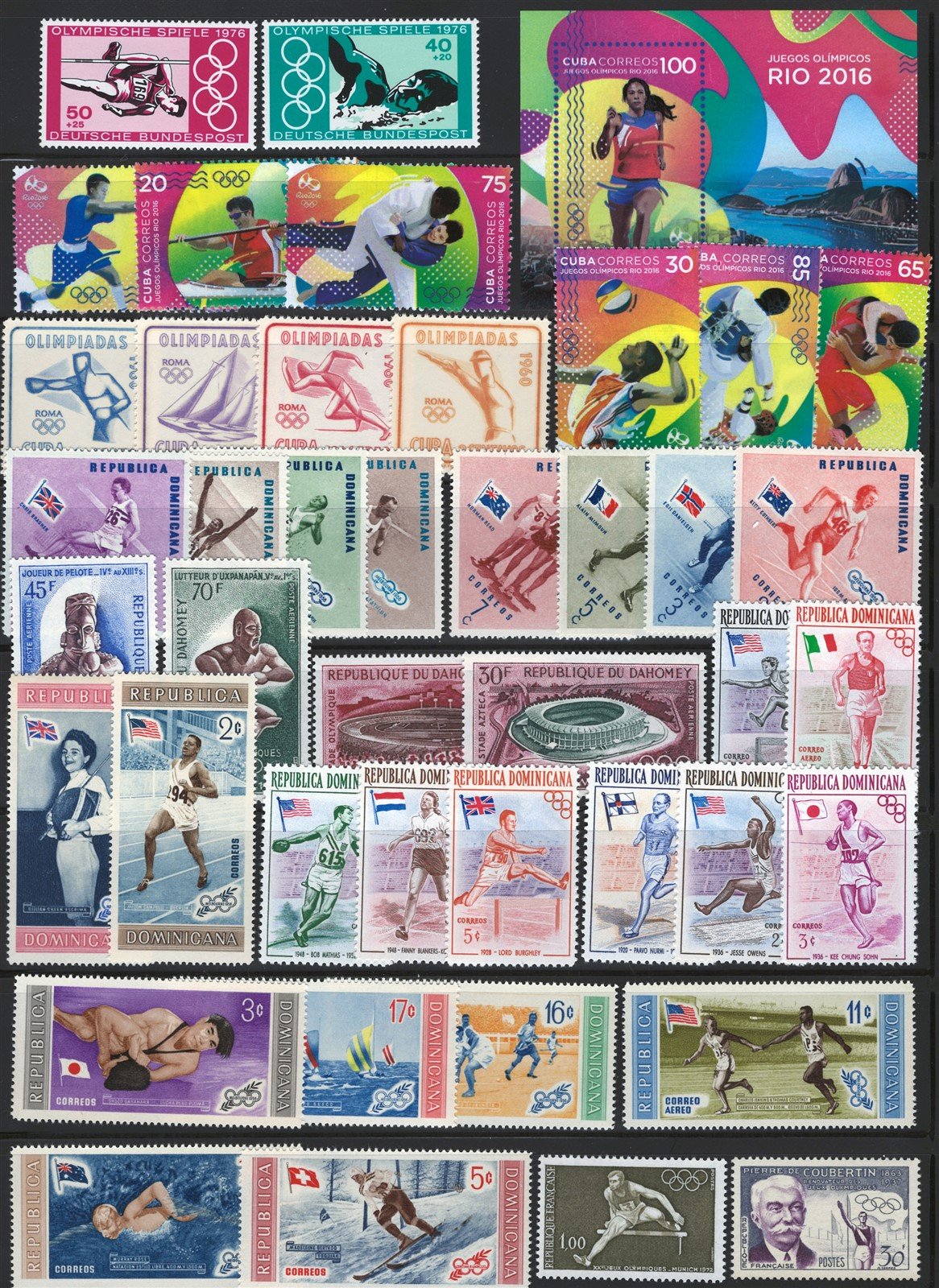 Summer Olympic Games MNH Topical Stamp Collection on 4 Pages ZAYIX 0525L0030
