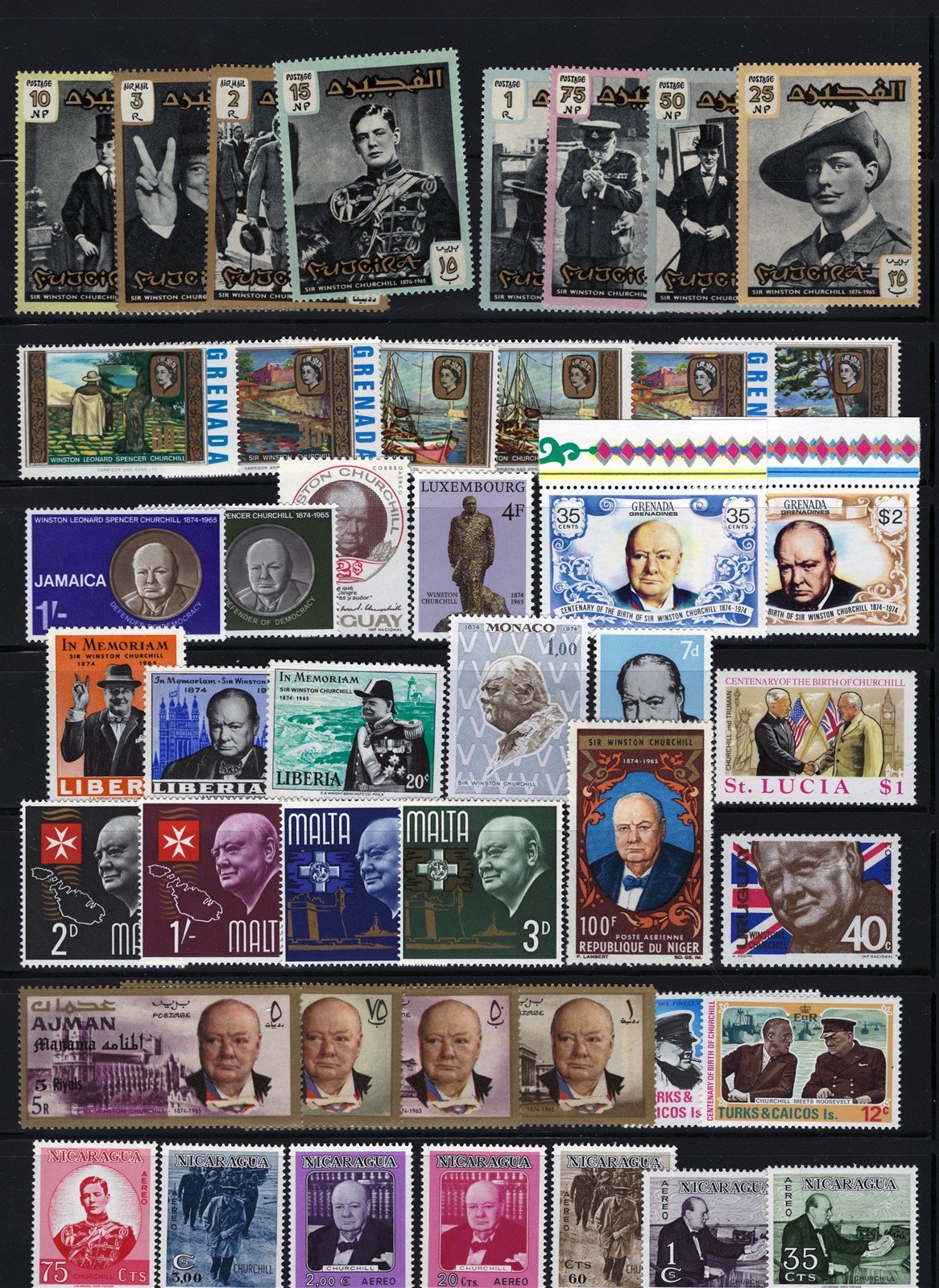 Winston Churchill Mint & Used Topical Stamp Collection ZAYIX 0525L0036