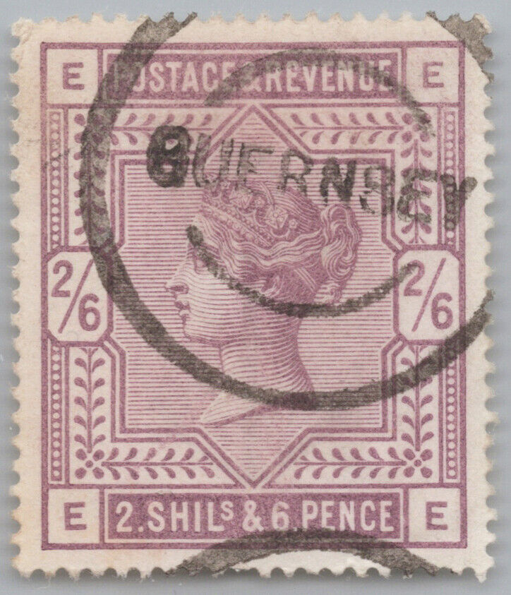 Great Britain 96 Used VF/XF Guernsey postmark 2s6p Victoria ZAYIX 081022S06