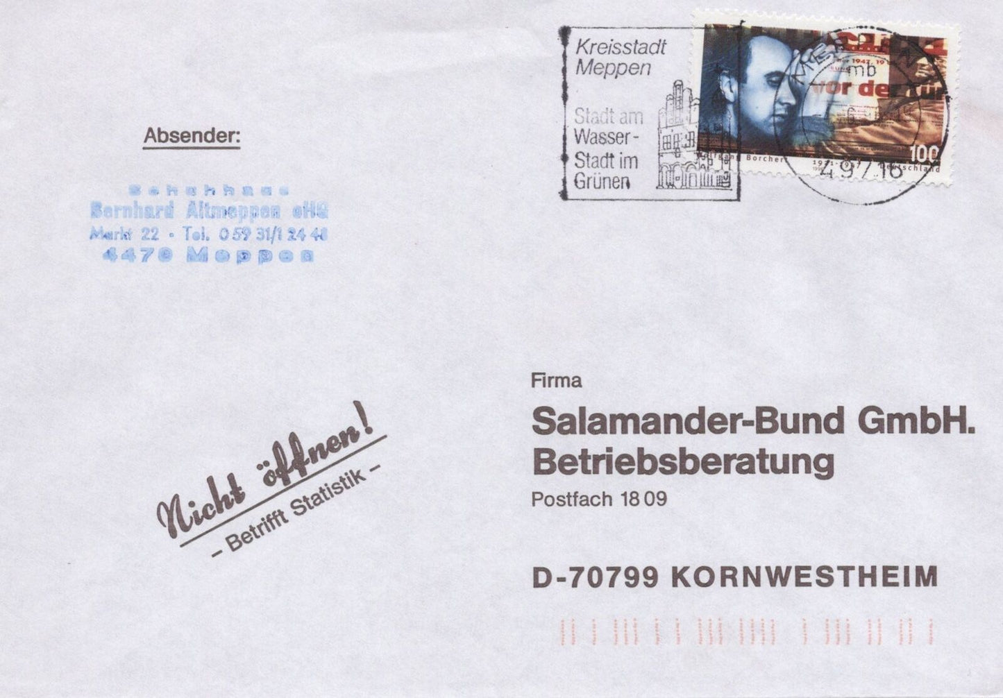TEN COVERS GERMANY COLLECTION Slogans Advertising Commercial ZAYIX 0524M0130