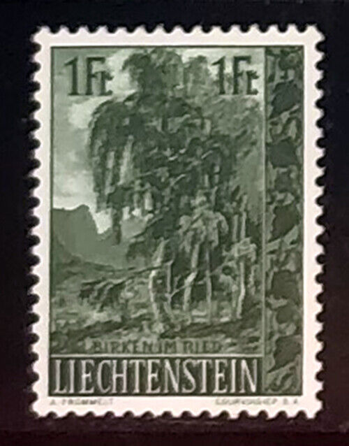 ZAYIX - Liechtenstein Scott # 314 MLH - Trees & Mountains 122121-S08