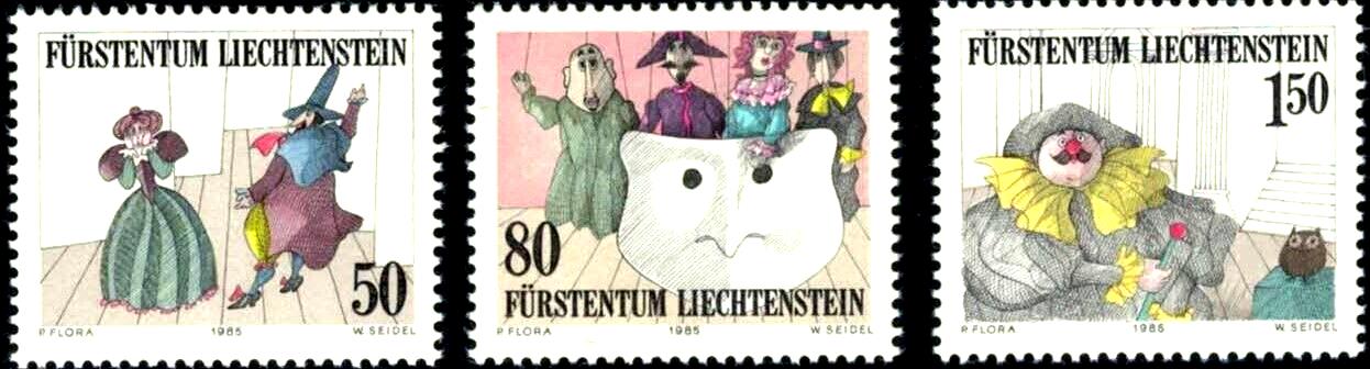 ZAYIX Liechtenstein 823-825 MNH Arts - Drama - Theater - Puppets 031622-S24