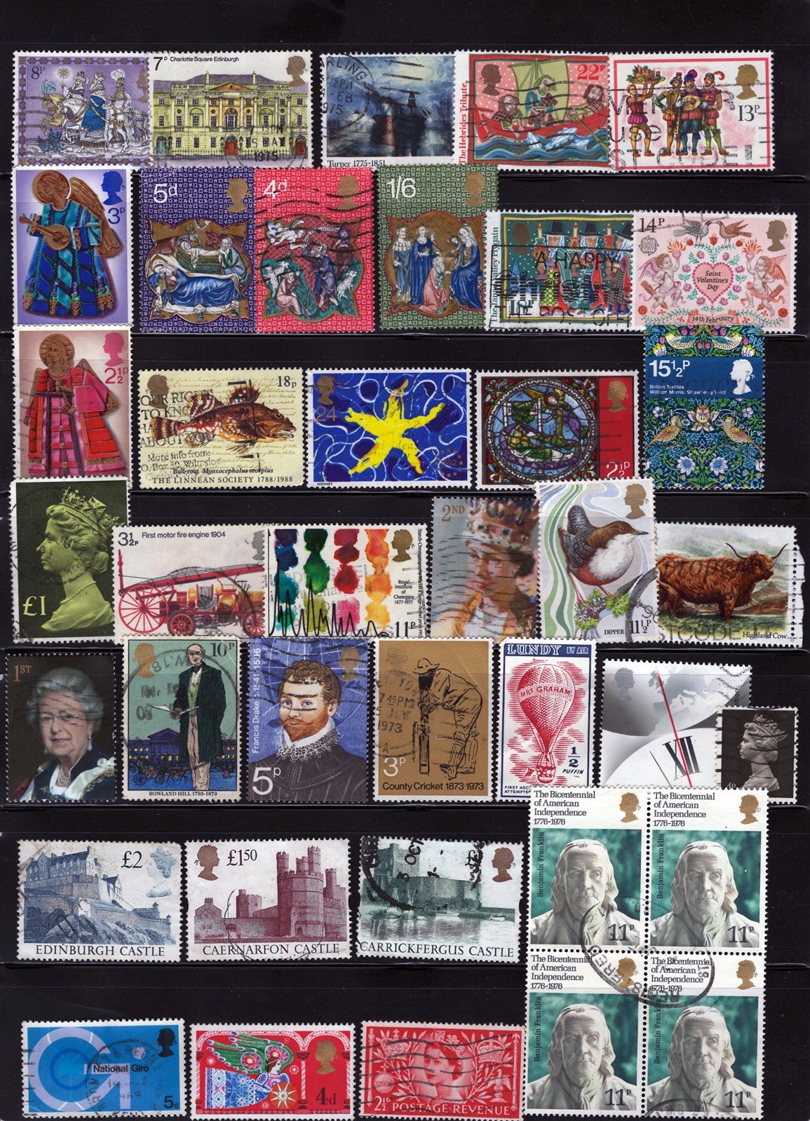 Great Britain Modern Used Stamp & Block Collection, 6 pages ZAYIX 0625L0004
