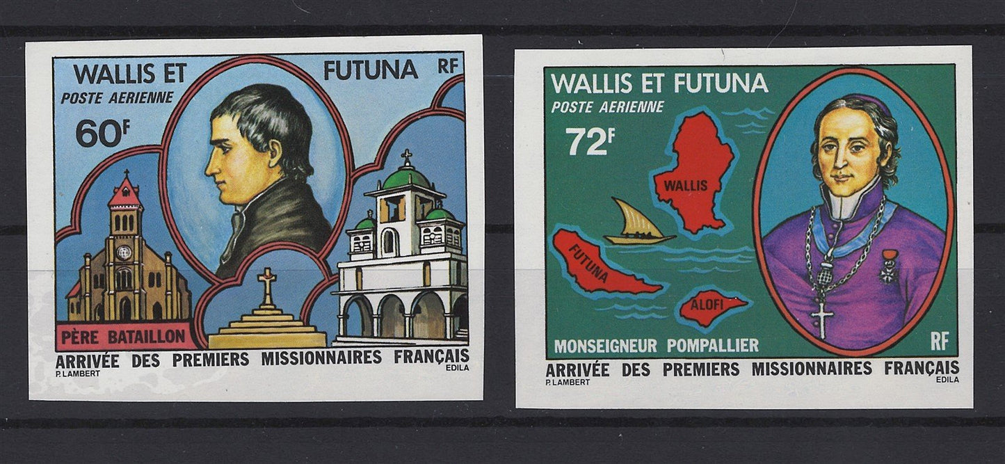 Wallis & Futuna C80-C81 MNH imperf Missionary Priests ZAYIX STAMPS 0625S0313