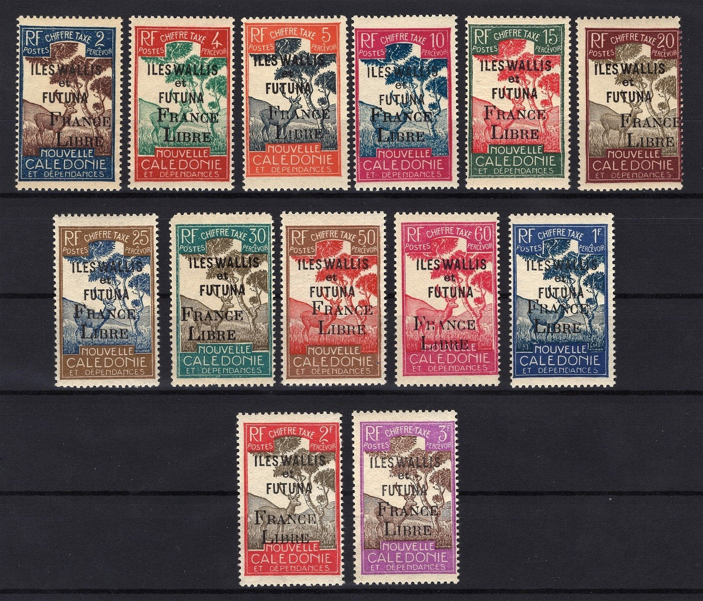 Wallis & Futuna J24-J36 MNH France Libre Postage Dues ZAYIX STAMPS 0625S0322