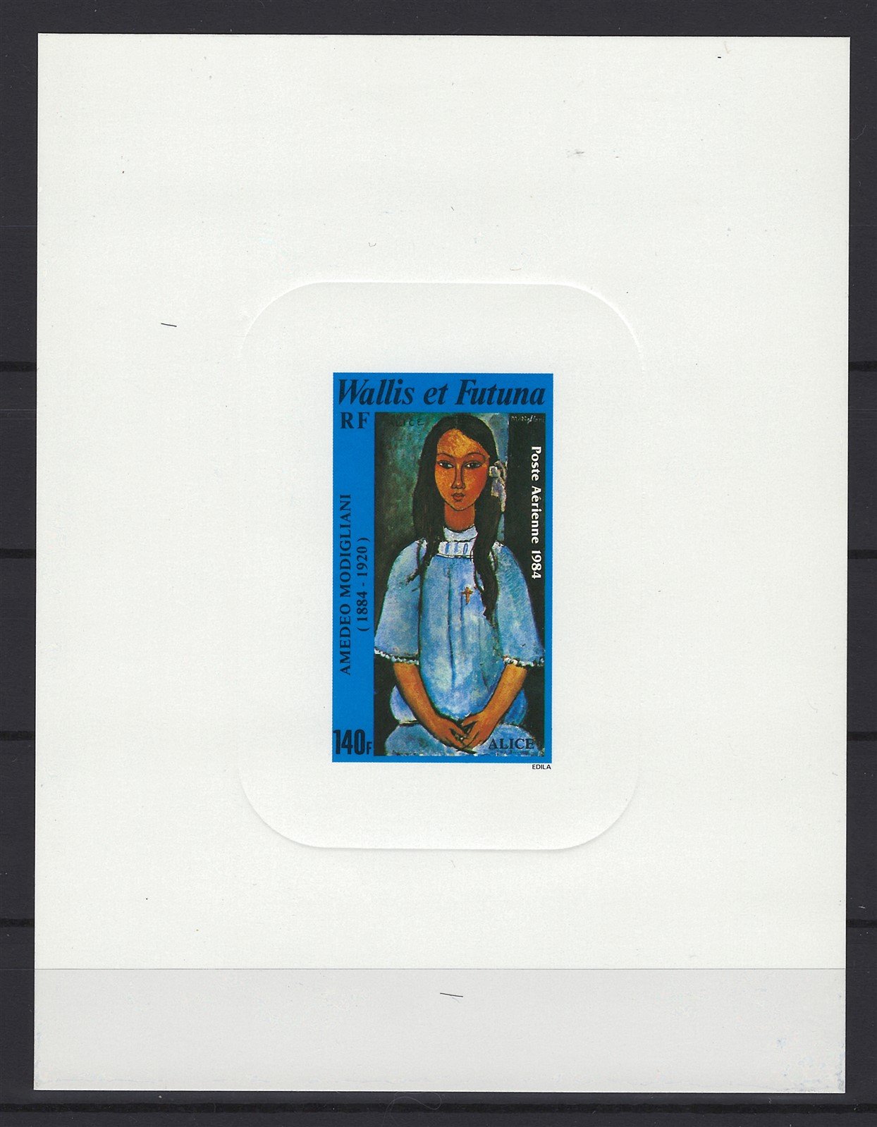 Wallis & Futuna C175 MNH Deluxe Sheet Modigliani Painting ZAYIX STAMPS 0625S0324