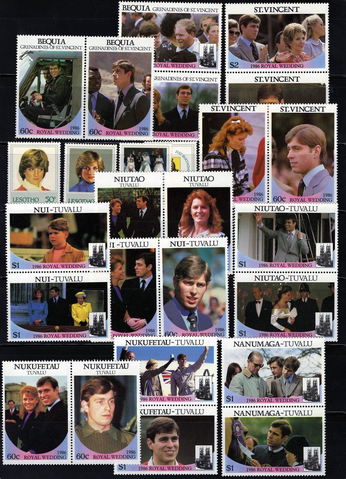 British Royals Weddings Princess Diana Mint Stamp Collection ZAYIX 0625L0010