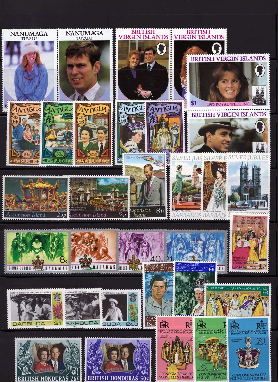 British Royals Weddings Princess Diana Mint Stamp Collection ZAYIX 0625L0010