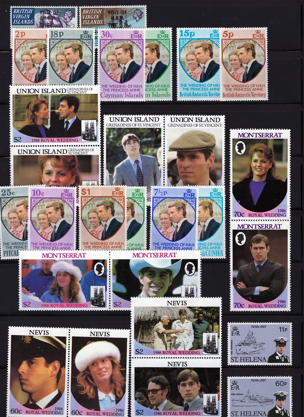 British Royals, Princess Diana MNH Stamp Collection on 6 Pages ZAYIX 0625L0011
