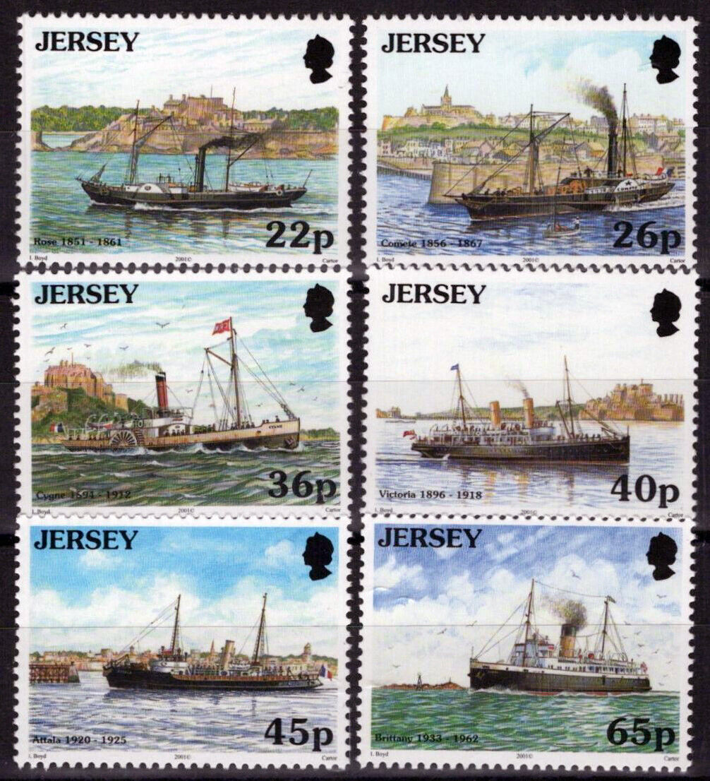 ZAYIX Jersey 975-980 MNH Steamships Ships Transportation 092023S29