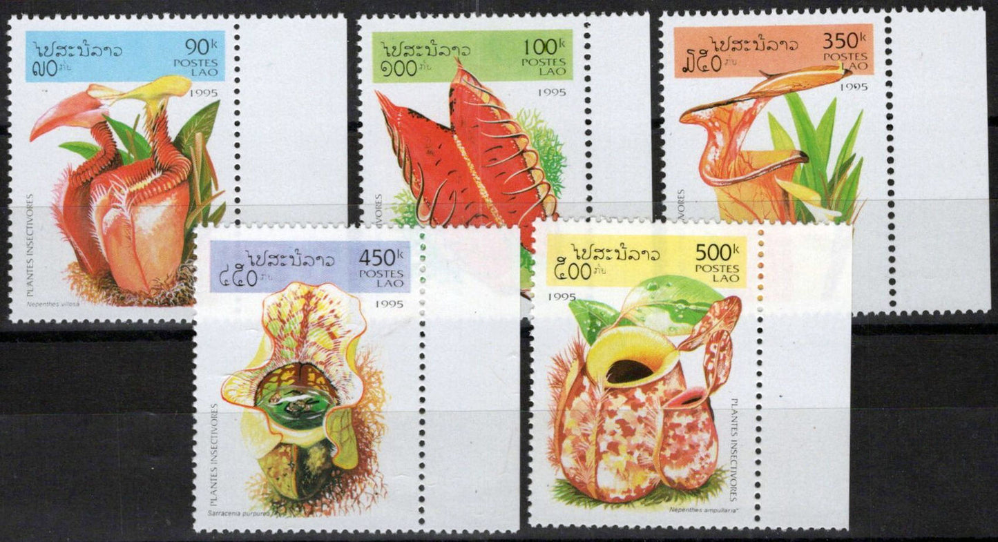 ZAYIX Laos 1237-1241 MNH Insect Eating Plants Nature 100323S26
