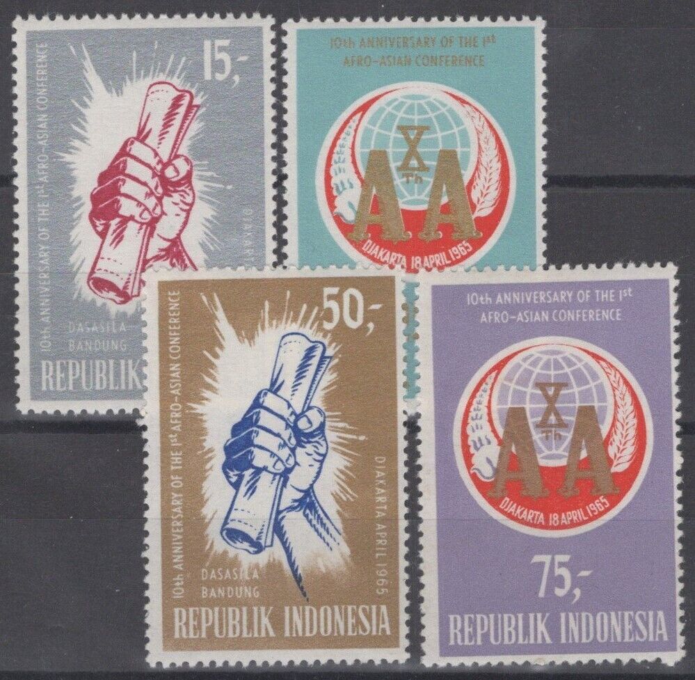 Indonesia 655-658 MH First Afro-Asian Conference Government