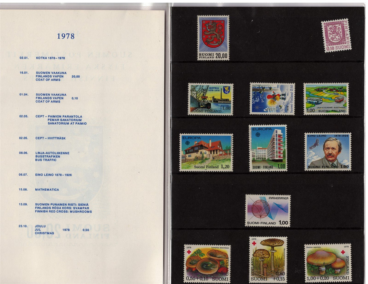 Finland 1978 Year Pack Official Year Set MNH Complete ZAYIX STAMPS 0625L0020