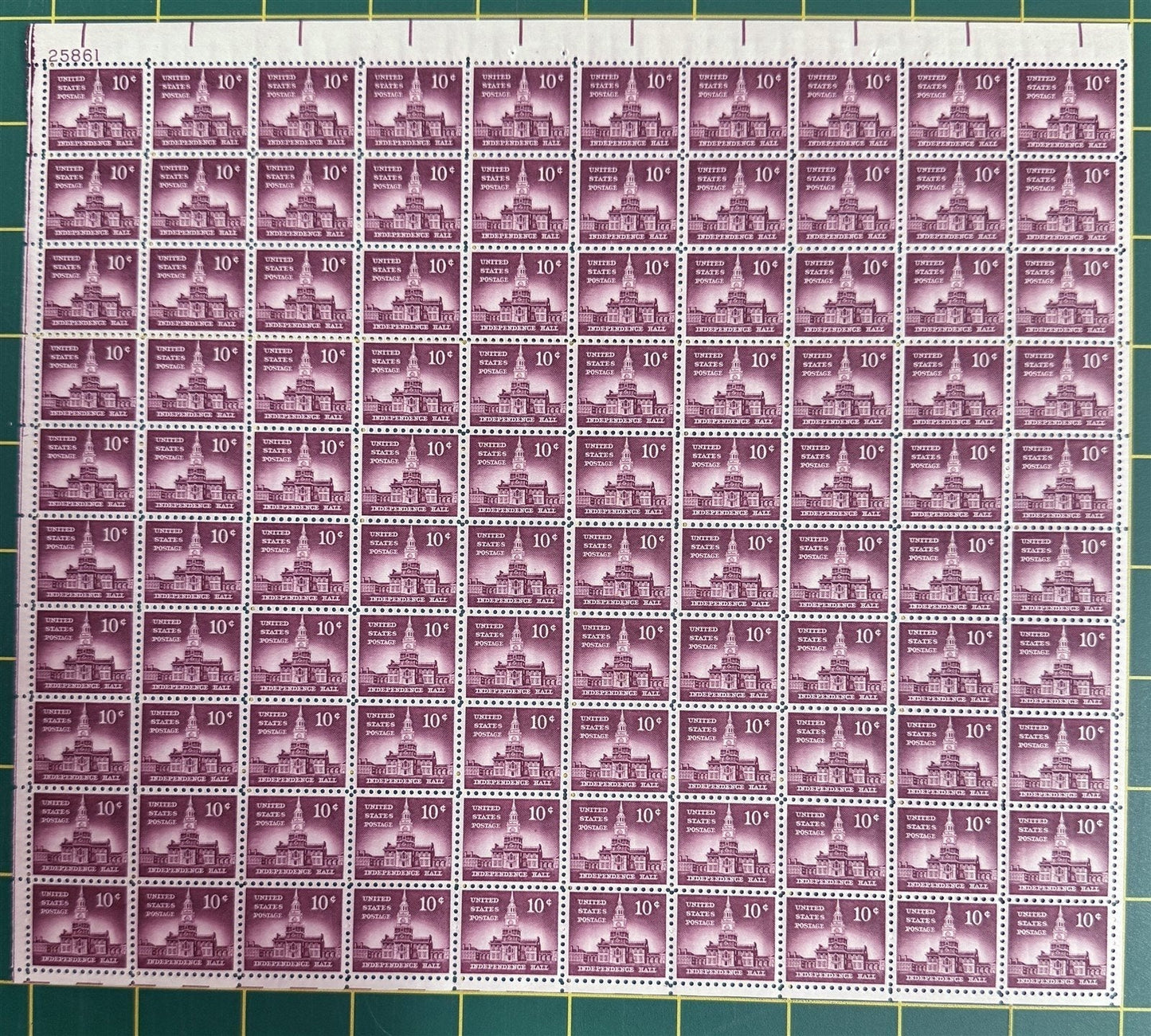 US 1044 MNH Sheet 10c Independence Hall, Liberty Series ZAYIX STAMPS 0625L0045
