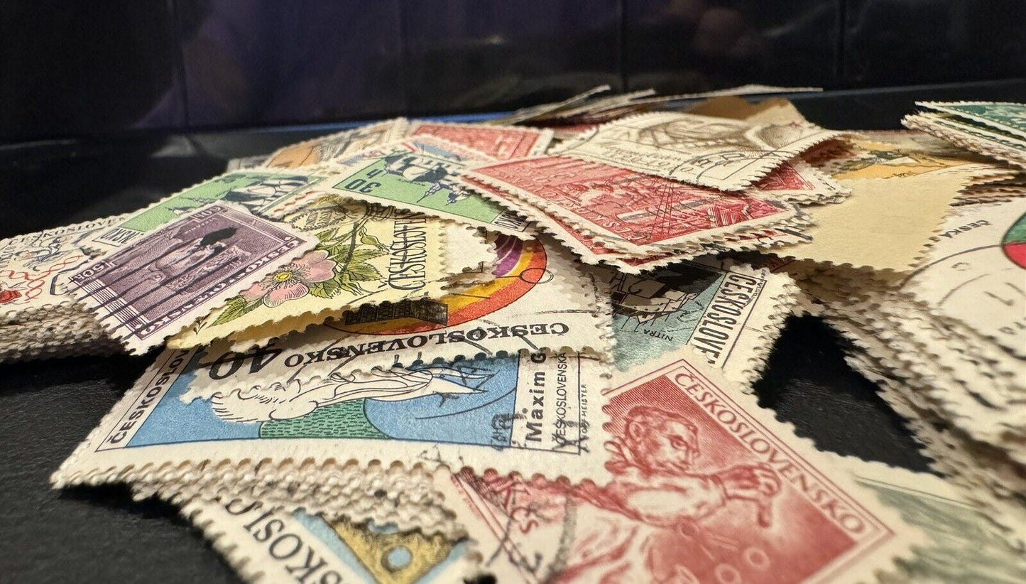 Czechoslovakia Off Paper Kiloware Mix 100s of Stamps 1.6 oz ZAYIX 1024M0097