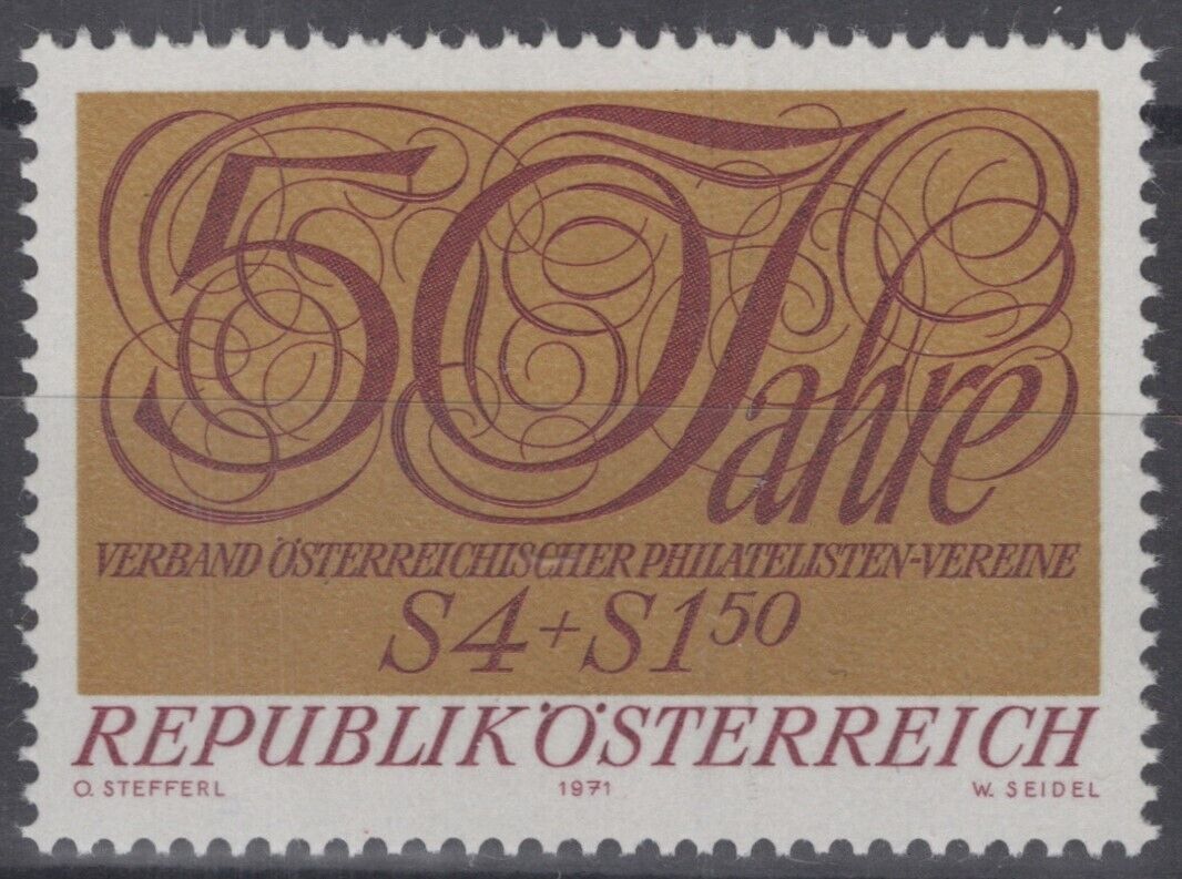 Austria B327 MNH 50 Yrs. Austrian Philatelic Societies