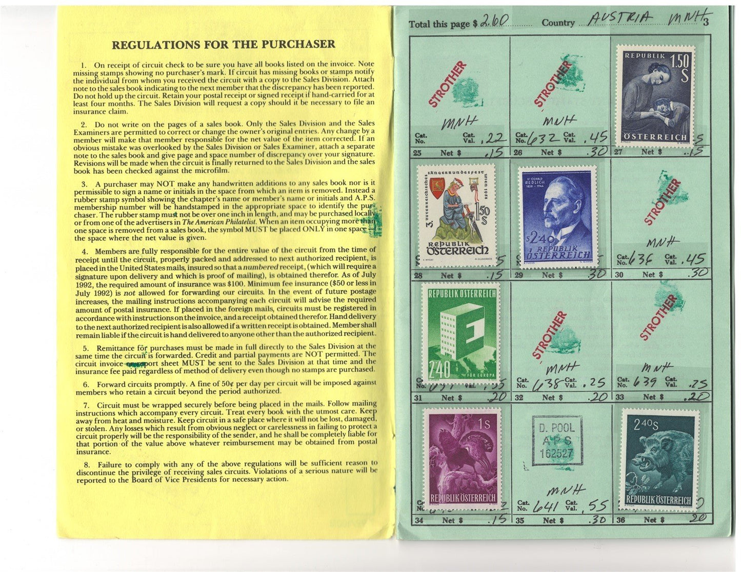 Austria MNH Collection in Retired APS Circuit Book ZAYIX 0625L1075