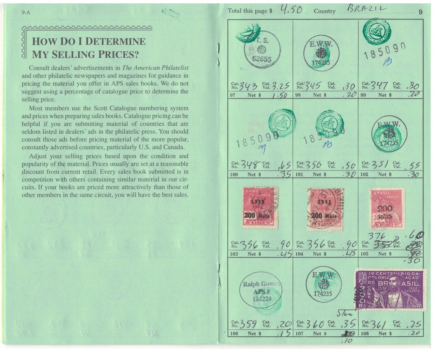 Brazil Classic Stamp Collection in Retired APS Circuit Book ZAYIX 0625L1085