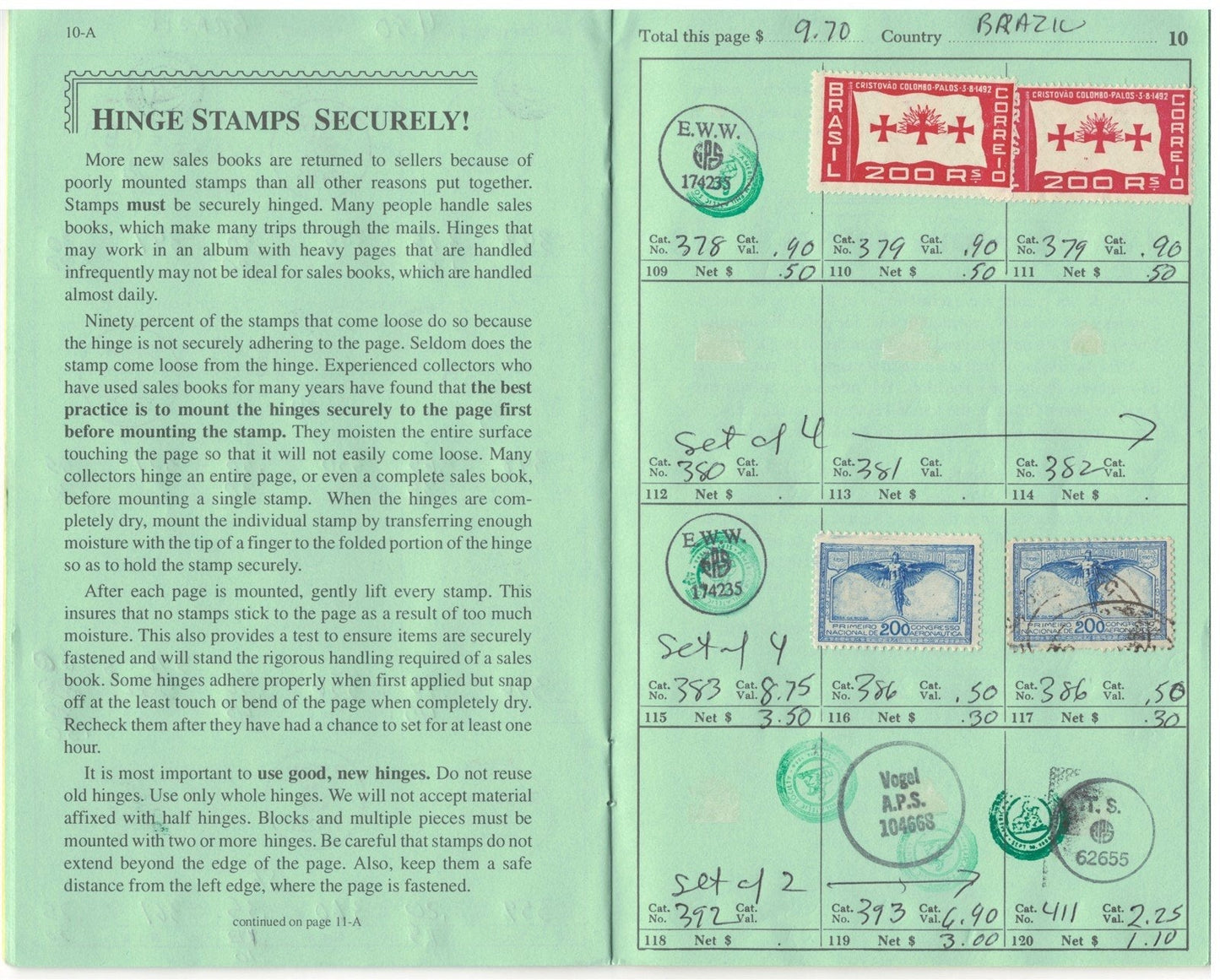 Brazil Classic Stamp Collection in Retired APS Circuit Book ZAYIX 0625L1085