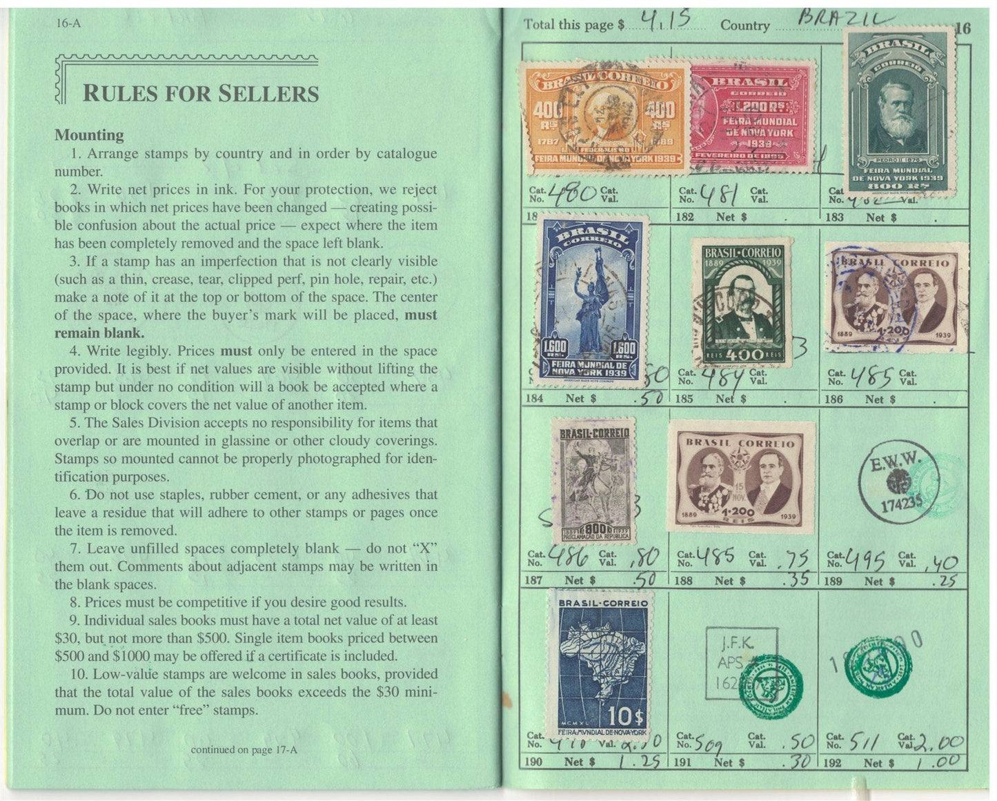 Brazil Classic Stamp Collection in Retired APS Circuit Book ZAYIX 0625L1085