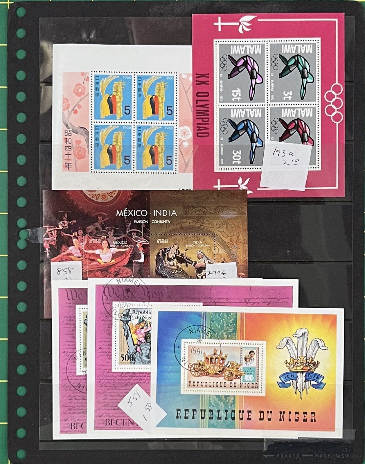Valuable World Souvenir and Mini-Sheet Collection, 12 pages ZAYIX 0725KATZ1270