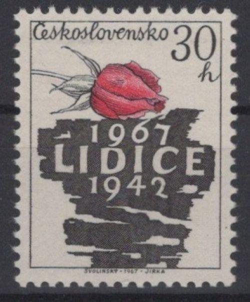 Czechoslovakia 1481 MNH Lidice Flowers Rose ZAYIX STAMPS 0425S0188