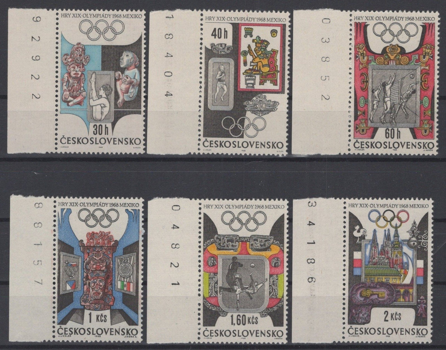 Czechoslovakia 1531-1536 MNH Olympics Sports Games ZAYIX STAMPS 0425S0207