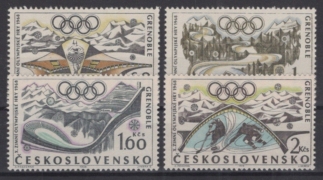 Czechoslovakia 1516-1519 MNH Olympics Games Sports ZAYIX STAMPS 0425S0202