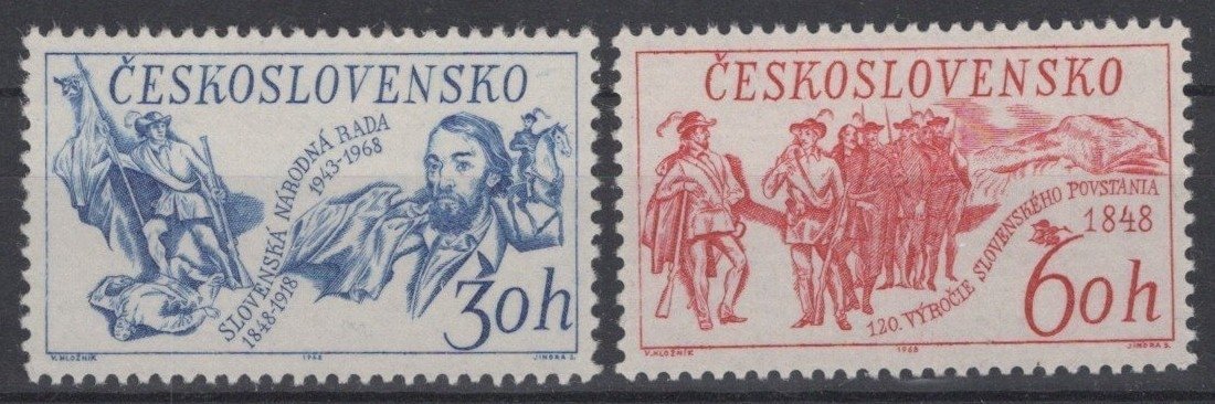Czechoslovakia 1564-1565 MNH Slovak Flag & Partisans ZAYIX STAMPS 0425S0217