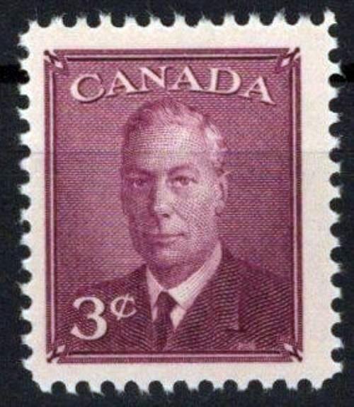 Canada 291 MNH 3c rose violet George VI ZAYIX STAMPS 0425S0293M
